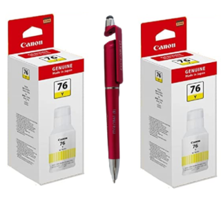 Canon GI-76 Yellow Ink Bottle (Set of 2) GI 76 : Genuine