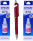 Epson T 6733 Magenta Original Ink Bottle (Set of 2) C13T673300 Genuine T-6733 T673