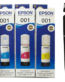 Epson T 001 C/Y/M Original Ink Bottle (Set of 3) C13T03Y200 300 400 Genuine T-001