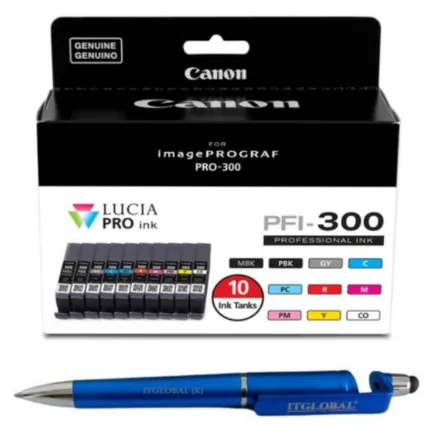 Canon PFI-300 Ink Cartridges Full Set (CO/C/GR/M/MBK/PBK/PC/PM/R/Y) For Canon PIXMA PRO-300 PFI300