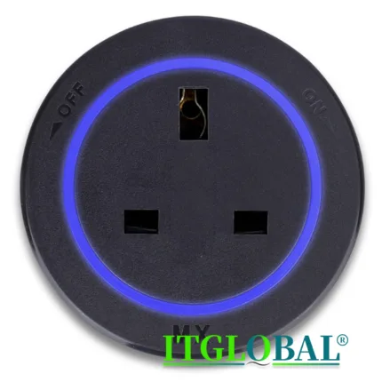MX UK Type 13 Amps. Power Track Adapter With Led Light MX-6017