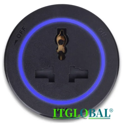 MX Universal 6/13 Amps. Power Track Adaptor With Led Light MX-6015