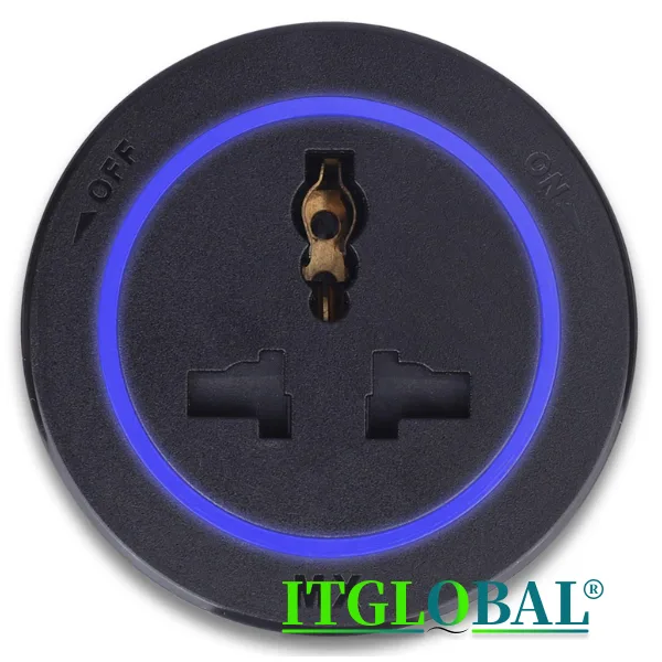 MX 6015 MX Universal 6/13 Amps. Power Track Adaptor With Led Light MX-6015