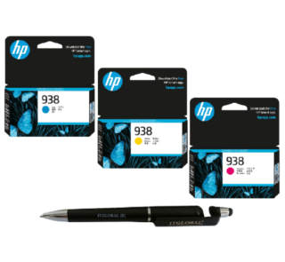 HP 938 Cyan Yellow Magenta Original Ink Cartridge (Set of 3) C/Y/M