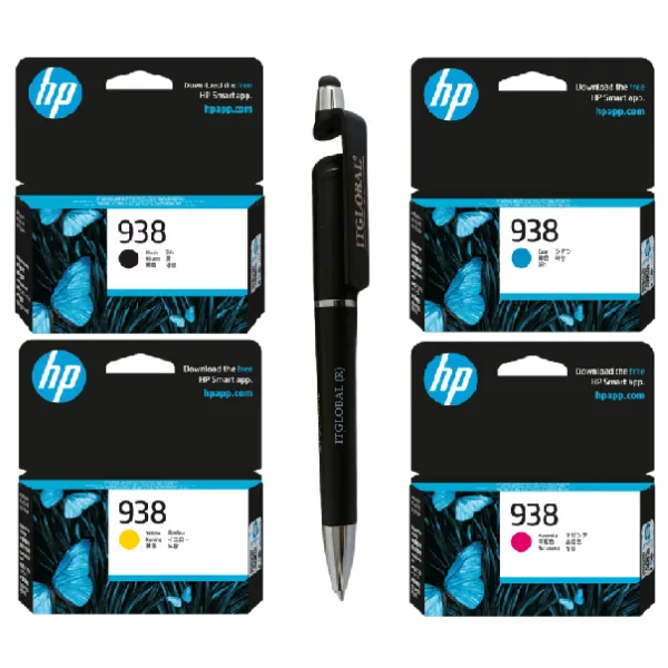 HP 938 Black Cyan Yellow Magenta Original Ink Cartridge (Set of 4) B/C/Y/M
