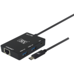 MX USB Type C Male To Powered Device ( C Type ) + Gigabit Ethernet Adaptor + 2 USB Female Port (3.0V) + Micro USB Female Port MX-3592