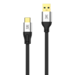 MX USB A 3.0 Male To USB Type C Male Supports Fast Charging & Data Transfer Rate Upto 5gbps With Gold Plated Connector & Nylon Braided OFC Cable MX-3593