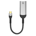 MX Type C 3.0 Male To HDMI Female Short Cable Converter 0.1 Meter With Gold Plated Connector & Nylon Braided OFC Cable MX-4165