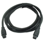 Firewire 800 cable 9 pin/9 pin ieee1394 6ft, 1.8m Black for camera computer cable