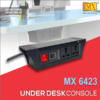 Mx Pdu Under Table 6/16 Amps 2 Universal Socket | 2 Usb (2.4 Amp) With 65w Pd Charger | Dual Pole Led Indicator Switch | 16 Amps Heavy Duty Cord 10 Meter With Isi Marked Aluminium Body Material Mx-6423