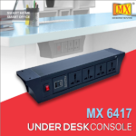 MX PDU Under table 6/13 Amps 4 Universal Socket | 2 USB (2.4 Amp) with 65W PD Charger | Dual Pole LED Indicator Switch | 6 Amps Heavy Duty Cord with ISI Marked, Aluminium Body Material MX-6417
