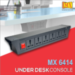 MX PDU Under table 6/16 Amps 6 Universal Socket | 2 USB (2.4 Amp) with Dual Pole LED Indicator Switch | 16 Amps Heavy Duty Cord with ISI Marked Aluminium Body Material MX-6414