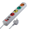 Mx 4 Socket 180 Degree Rotatable Surge & Spike Protector With 4 Universal Socket, Master Switch, Fuse, Led Indicator Mx-3468