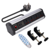 Mx Power Console 6 Amp 4 Universal Sockets With 95w Pd Charging Port Extension Board – Desk Clamp Mount –power Strip–master Switch For Home Office Exhibition School – 3 Pin Power Cord 1.5 Mtr Mx-4187