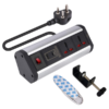 Mx Power Console 6 Amp 2 Universal Sockets With 95w Pd Charging Port Extension Board – Desk Clamp Mount –power Strip–master Switch For Home Office Exhibition School – 3 Pin Power Cord 1.5 Mtr Mx-4185