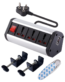 MX Premium Power Console 16 Amp 2 Universal Sockets with 2 USB Charging Port Extension Board – with removable Desk Clamp – Power Strip – Master Switch – 1.5m 3 Pin Plug extension Cord MX-4177