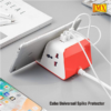 MX Extension Board / Extension Cords 2 Universal Sockets With (3 USB-5V 3.4A) Charging Ports Spike Protector Safety Shutter With Type C Cable MX TY 801A - Image 2