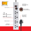 Mx 12 Outlet Universal Surge/spike Protector With Single Master Switch (3 Pin 4 Outlet & 2 Pin 8 Outlets) Mx-3511 - Image 2