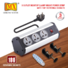 Mx Premium Power Console 6 Amp 3 Universal 180⁰ Rotatable Sockets With 2 Usb Charging Port Extension Board – With Removable Desk Clamp – Master Switch – 1.5m 3 Pin Plug Extension Cord 1.5mtr Mx-4198 - Image 2