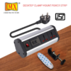 Mx Power Console 6 Amp 2 Universal Sockets With 95w Pd Charging Port Extension Board – Desk Clamp Mount –power Strip–master Switch For Home Office Exhibition School – 3 Pin Power Cord 1.5 Mtr Mx-4185 - Image 2