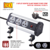 Mx Premium Power Console 6 Amp 3 Universal 180⁰ Rotatable Sockets With 2 Usb Charging Port Extension Board – With Removable Desk Clamp – Master Switch – 1.5m 3 Pin Plug Extension Cord 1.5mtr Mx-4198 - Image 3