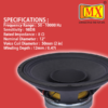 Mx 12 Inch Woofer-power-200w Mx-k12h 200tc - Image 4