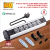 MX Power Console 6 Amp 6 Universal Rotatable Sockets With 95W PD Charging Port Extension Board Desk Clamp Mount Master Switch 3 Pin Power Cord 1.5 Mtr MX-4208 - Image 4