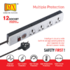 Mx 12 Outlet Universal Surge/spike Protector With Single Master Switch (3 Pin 4 Outlet & 2 Pin 8 Outlets) Mx-3511 - Image 4
