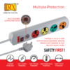 Mx 4 Socket 180 Degree Rotatable Surge & Spike Protector With 4 Universal Socket, Master Switch, Fuse, Led Indicator Mx-3468 - Image 5