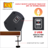 Mx Premium Power Console 6 Amp 3 Universal 180⁰ Rotatable Sockets With 2 Usb Charging Port Extension Board – With Removable Desk Clamp – Master Switch – 1.5m 3 Pin Plug Extension Cord 1.5mtr Mx-4198 - Image 5