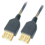 MX High Performance USB A Female To USB A Female Cord G.P. With Nylon Mesh On Cable (1.5 Mtr) MX-3055