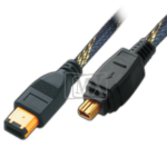 MX Firewire IEEE 1394 Cable 4 Pin Male To 6 Pin Male Cord With Nylon Mesh And Gold Plated MX-3257