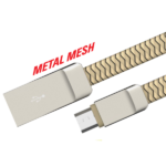 MX USB A Male To Micro USB Data Sync And Charging Cable 1 Mtr. Zinc Alloy Connector MX-3735
