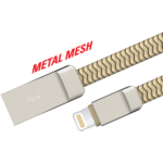 MX USB A Male To 8 Pin Lightning Data Sync And Charging Cable 1 Mtr. Zinc Alloy Connector MX-3736