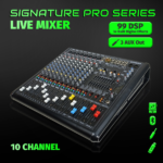 MX SIGNATURE PRO 10 Channel Professional Live Audio Mixer with 3 AUX OUT MX SIGNATURE PRO 10