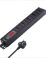 MX 5 outlet Power Distribution Unit With Live Voltage Display, 6/16 Amp (parameter: 30w~265v), Wall/rack Mount, Built-in Fuse, Master Switch, Wall Mount, Heavy-duty 1.5m Power Cord MX-4127 ITGLOBAL