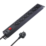 MX 6 Outlet Power Distribution Unit With IEC 320 C13 Master Switch Industrial-standard Aluminum Body Wall Or Desk Mountable With A 1.5m Heavy-duty Cord MX-4147B