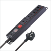 Mx 4 Outlet (three – 5 Amp + One – 15 Amp) Power Distribution Unit With Universal Sockets And Child Safety Shutter Surge Protector Industrial Standard Aluminum Extrusion Body – Wall Mount / Desk Mount Heavy-duty Power Cord Mx-1367