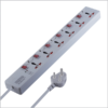 Mx 6 Outlet Universal Power Strip With Individual Fuse & Switch For Each Socket, Heavy Duty Power Cord & With Child Safety Shutter Mx-2955