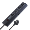 MX Power Strip With 12 Universal Socket Single Master Switch (3 Pin 4 Way Outlet & 2 Pin 8 Way Outlets) Power Cord- Spike Guard Extension Board MX-3510