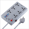 Mx Surge Protector & Spike Protector With 6 Universal Socket, Master Switch, Power Indicator, Built-in Fuse With Circuit Breaker Mx-978