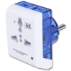 MX 2-Pin Traveler Universal Socket Plug (Type E/F) Worldwide Travel Adaptor Multiplug Conversion Plug Socket Connector 3-in-1 MX-3216D
