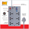 Mx Surge Protector & Spike Protector With 6 Universal Socket, Master Switch, Power Indicator, Built-in Fuse With Circuit Breaker Mx-978 - Image 2