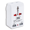MX Dual USB Charger With Universal 2 Pin & 3 Pin / 2 Way Pin Multiplug Socket / Power Adapter 10a | Safety Shutter With Two USB Ports MX-3646 - Image 2