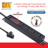 MX 4 Outlet Power Distribution Unit With Universal Power Strip Live Voltage Display (6 Amp Parameter 30w~265v) Wall/rack Mount Built-in Fuse Master Switch Heavy-duty Power Cord MX-4121 - Image 2