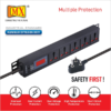 Mx 5-outlet Power Distribution Unit With Live Voltage Display, 6/16 Amp (parameter: 30w~265v), Wall/rack Mount, Built-in Fuse, Master Switch, Wall Mount, Heavy-duty 1.5m Power Cord Mx-4127 - Image 3