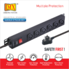Mx 6 Outlet Power Distribution Unit With Iec 320 C13 Master Switch Industrial-standard Aluminum Body Wall Or Desk Mountable With A 1.5m Heavy-duty Cord Mx-4147B - Image 3