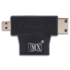 Mx 3 In 1 Micro Hdmi Male + Mini Hdmi Male + Hdmi Female T Type Connector Mx-3664 - Image 3