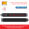 MX 4 Outlet Power Distribution Unit With 15 Amp Universal Sockets Child Safety Shutter Spike & Surge Protector Industrial Standard Aluminium Extrusion Body – Wall Mount Desk Mount And 19 Inches Rack Mountable With 1.5 Meters MX-3268 - Image 3