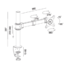 MX Desk Mount Stand Table Bracket Clamp 17-26 Single Display Monitor LCD TV LED MX-3693 - Image 3